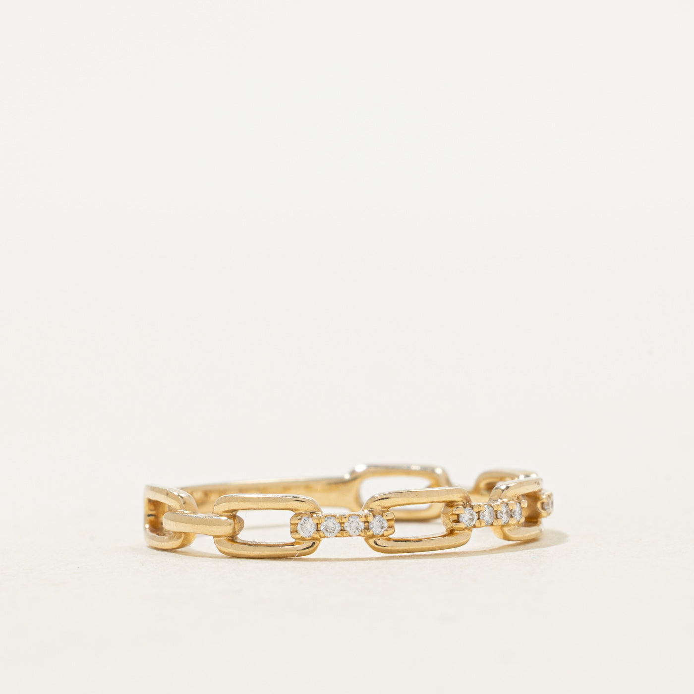 Diamond Rectangle Link Chain Ring | SZ 7