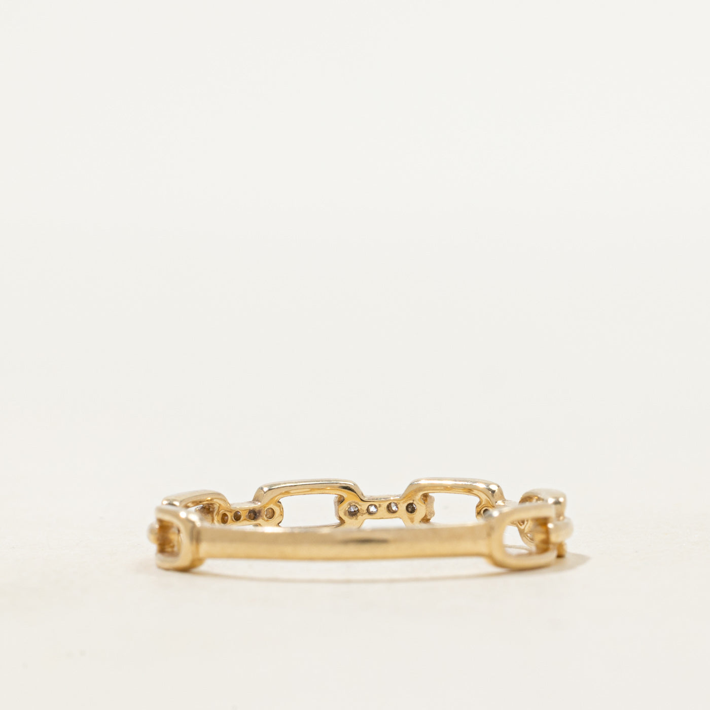 Diamond Rectangle Link Chain Ring | SZ 7