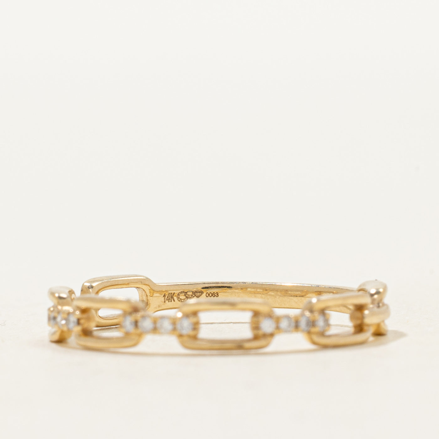 Diamond Rectangle Link Chain Ring | SZ 7