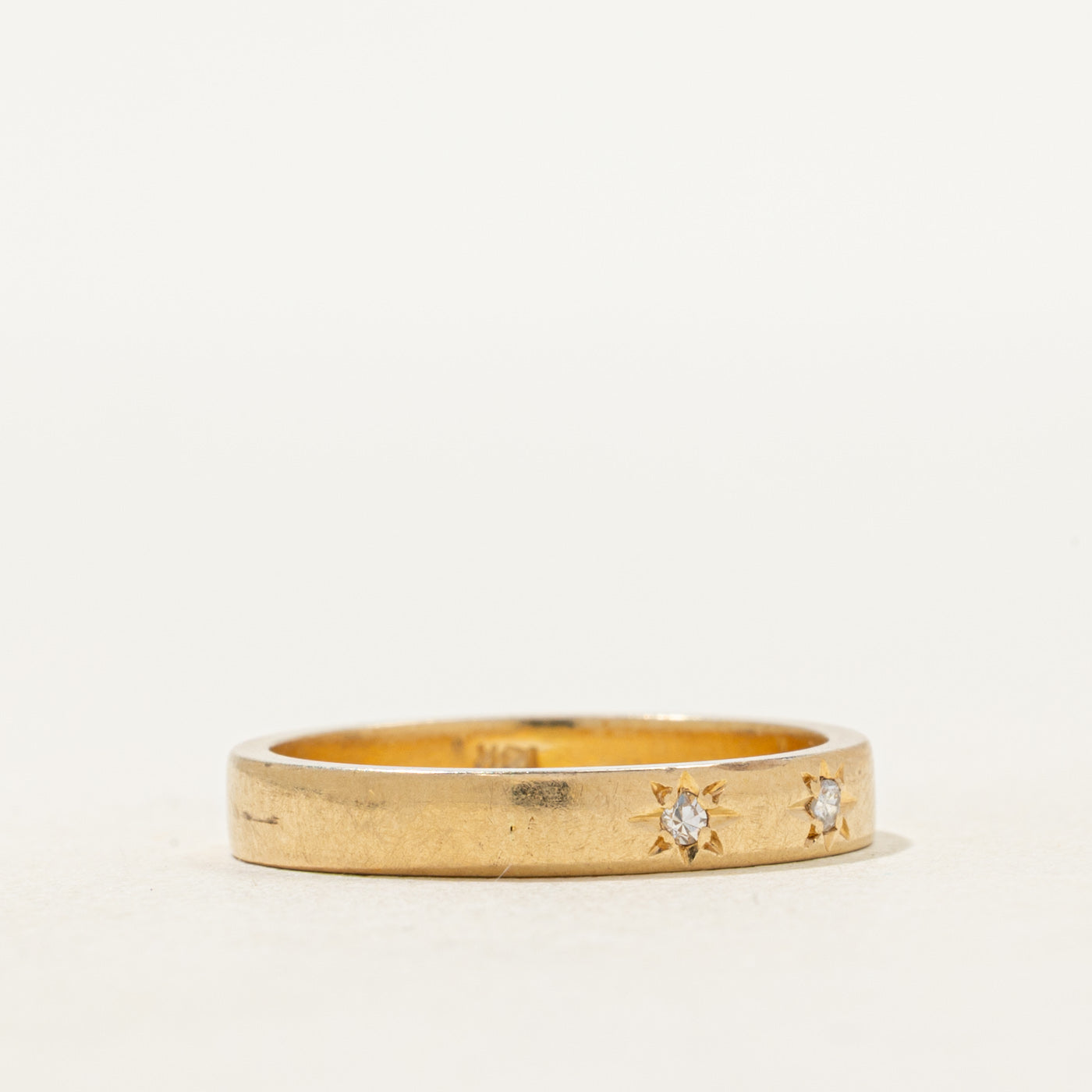 Star Set Two Stone Diamond Band | 3.14mm | SZ 6.5