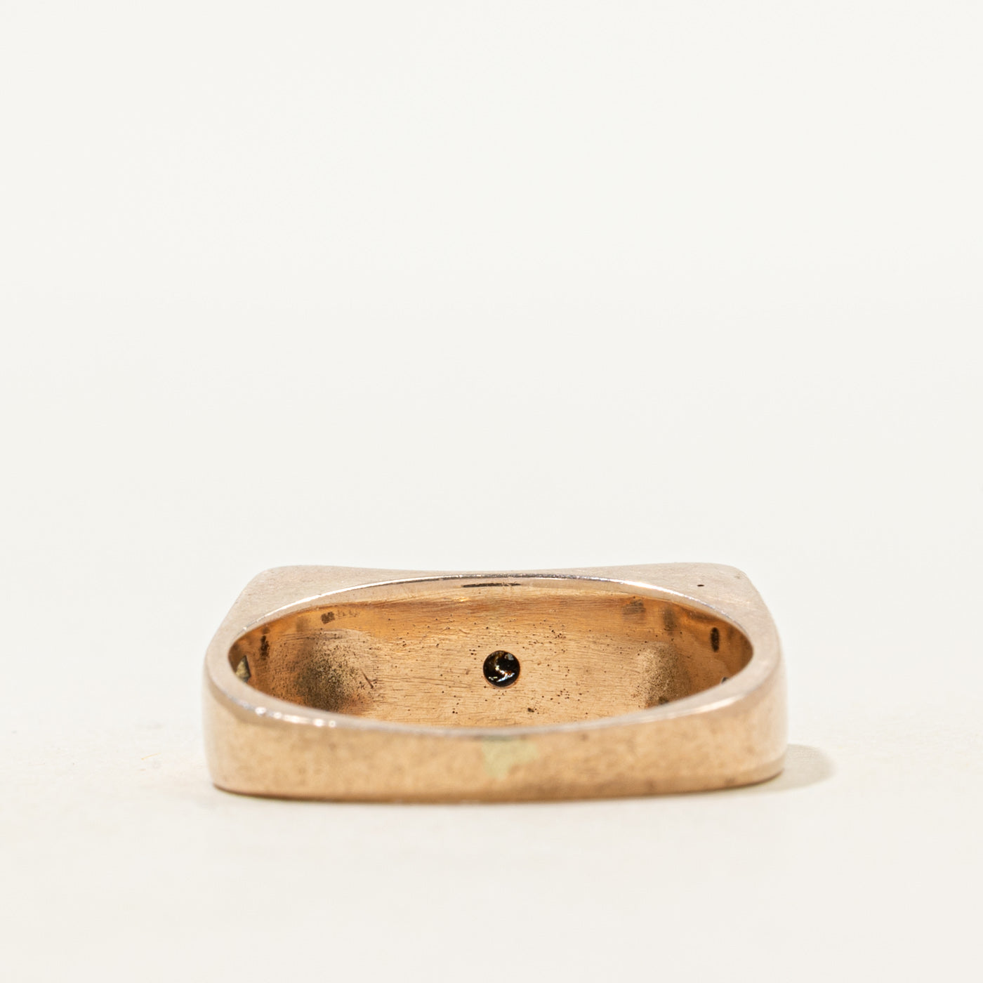 Bezel Set Diamond Concave Ring | SZ 6.25