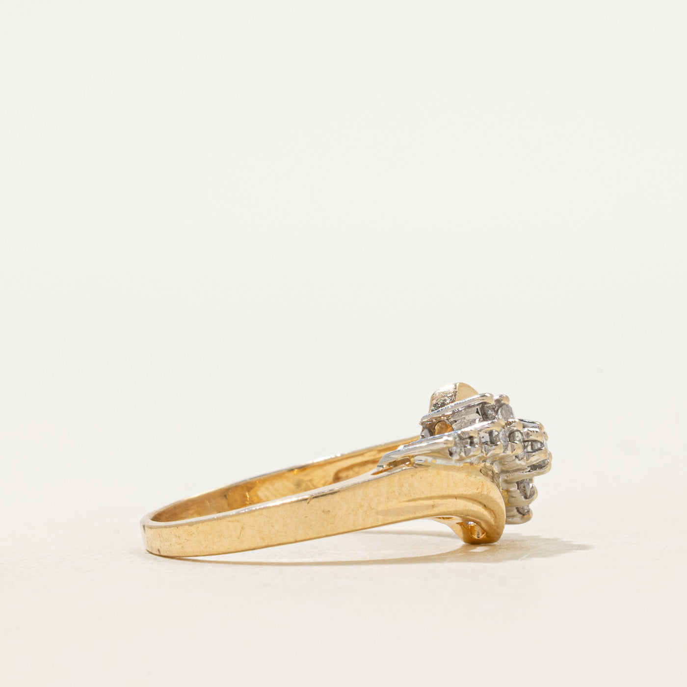 Diamond Waterfall Bypass Ring | SZ 5.75