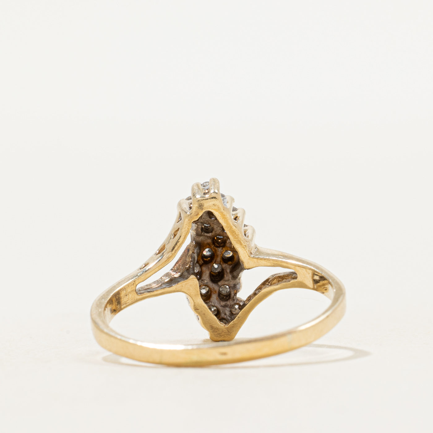 Yellow Gold Diamond Waterfall Ring | SZ 5.5