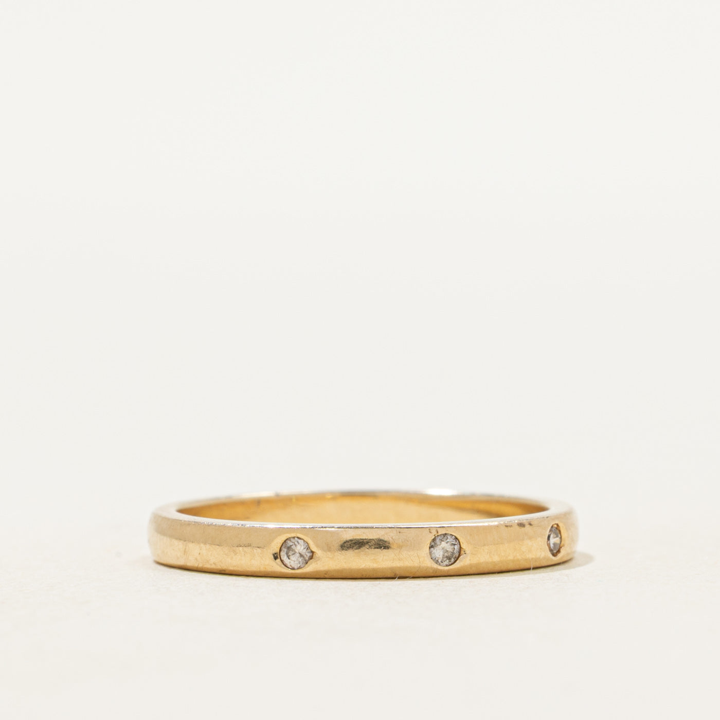 Four Stone Flush Set Diamond Band | 2.38mm | SZ 6.25