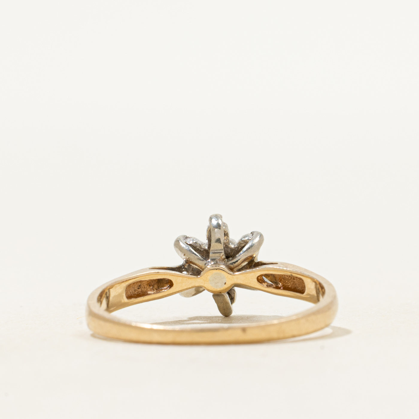 Yellow Gold Diamond Petal Ring | SZ 6.25