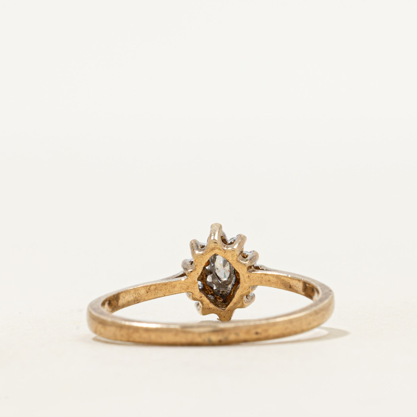 Marquise Cut Diamond Petal Halo Ring | SZ 5.75