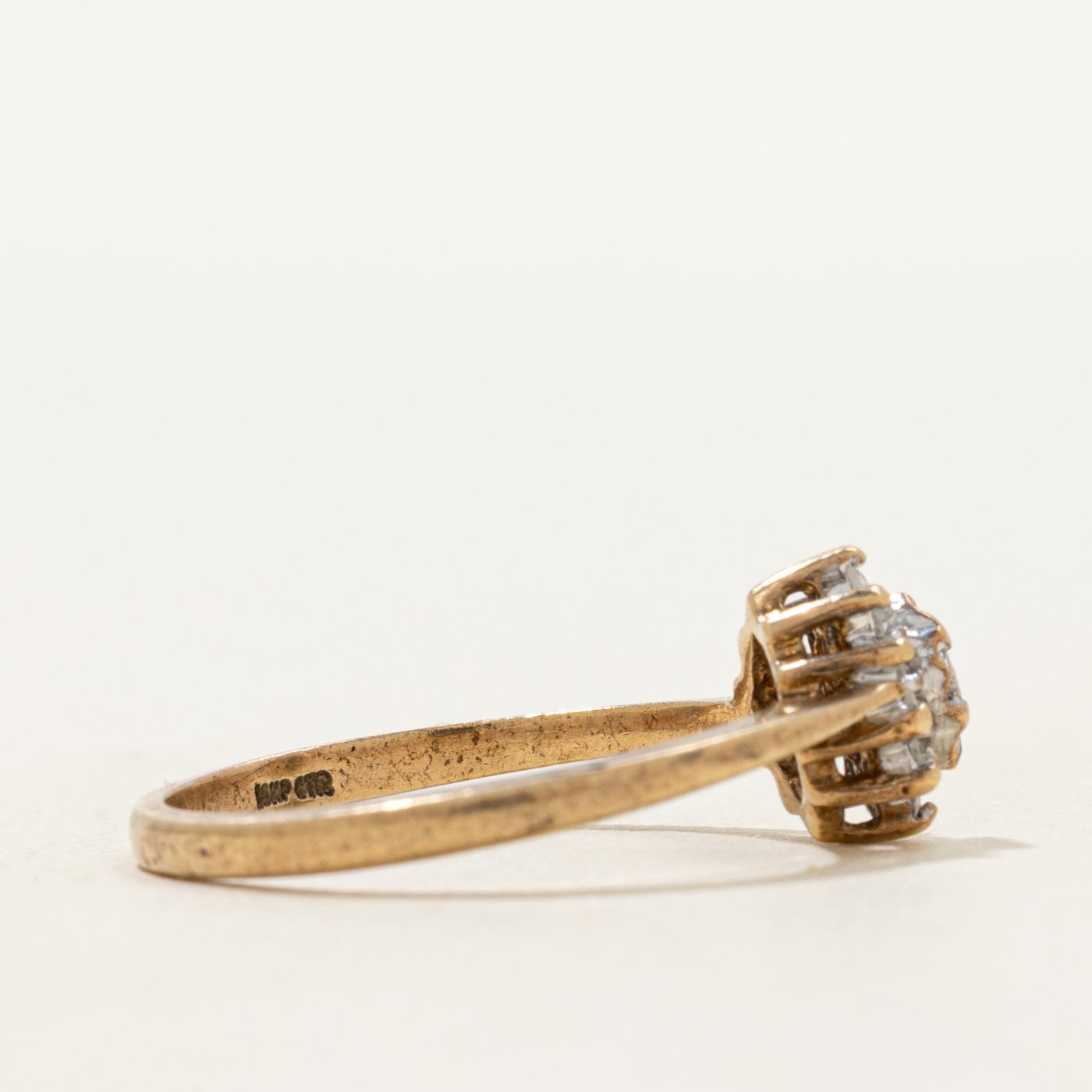 Marquise Cut Diamond Petal Halo Ring | SZ 5.75