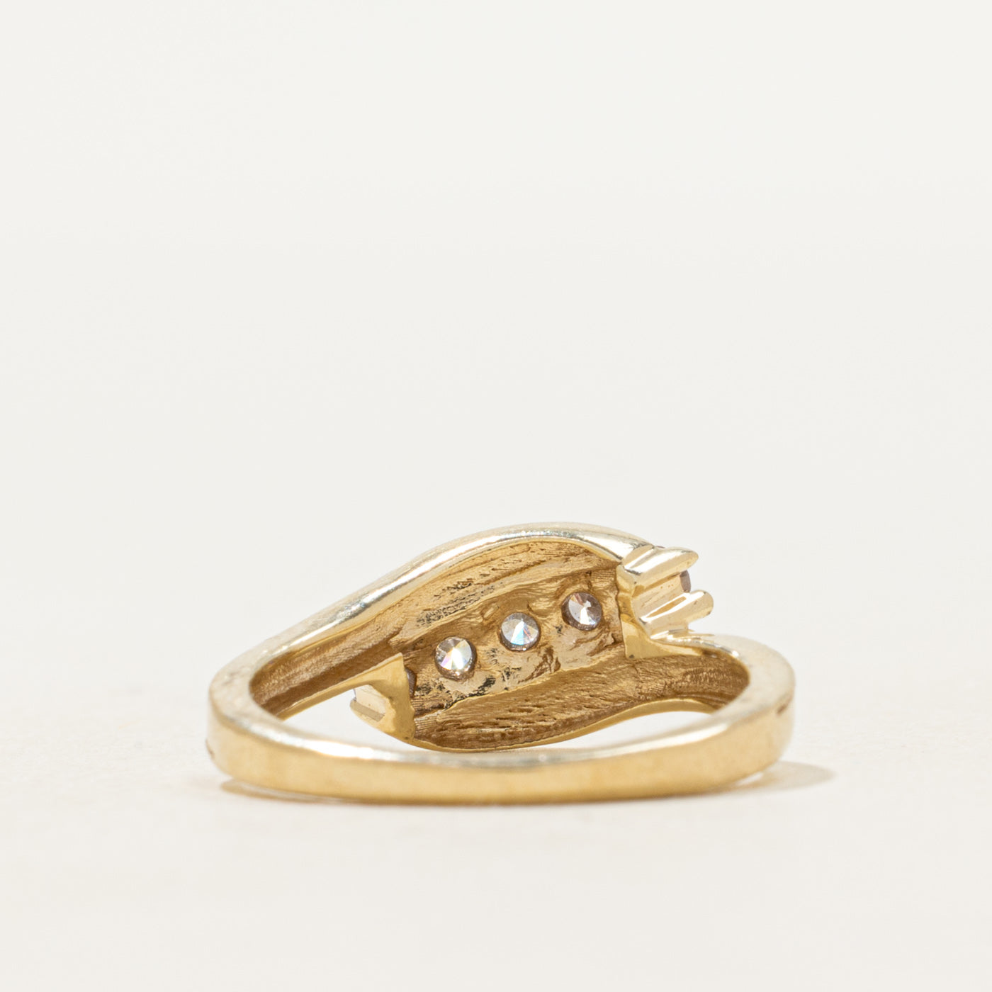 Five Stone Diagonal Diamond Bypass Ring | SZ 2.75