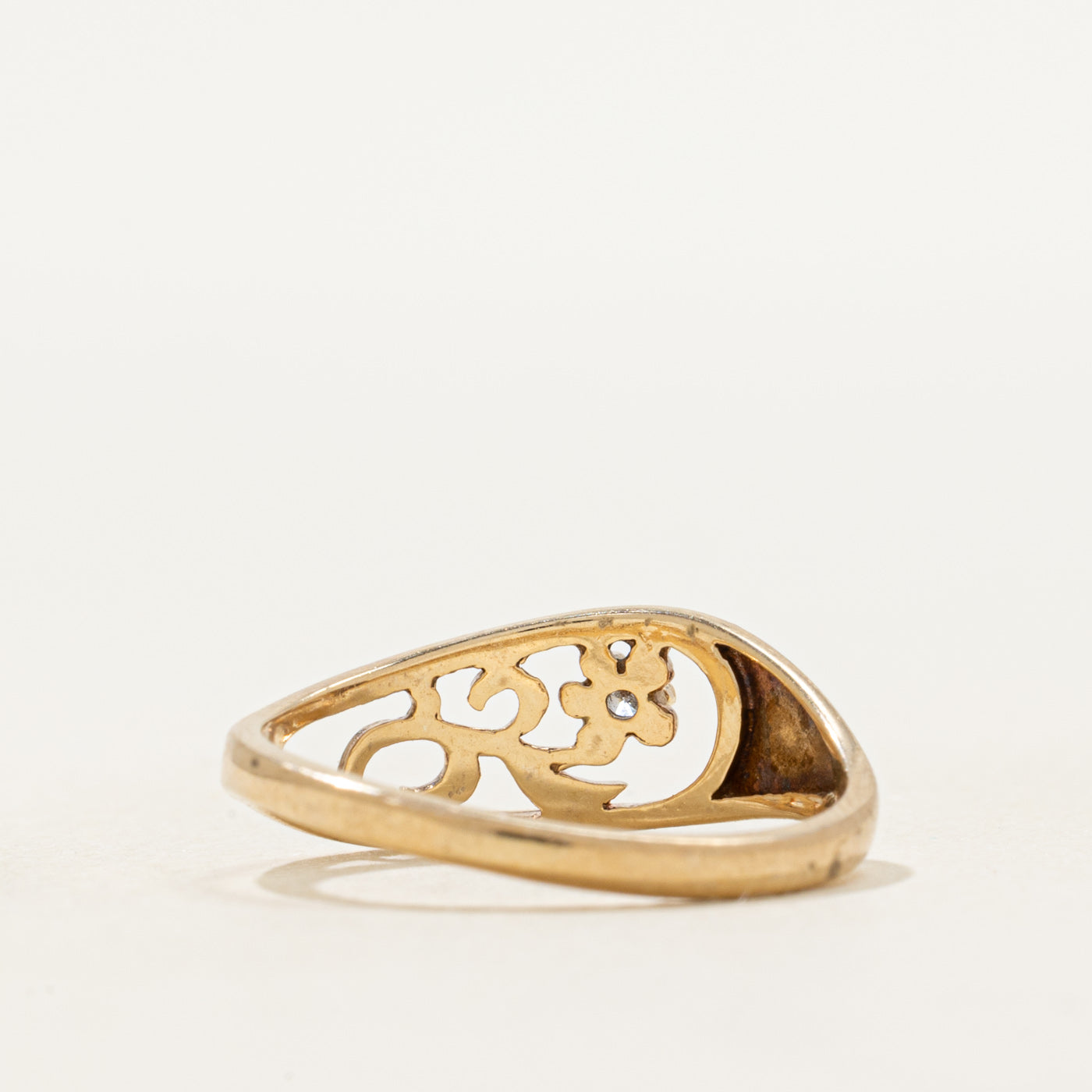 Diamond Floral Openwork Ring | SZ 5.75