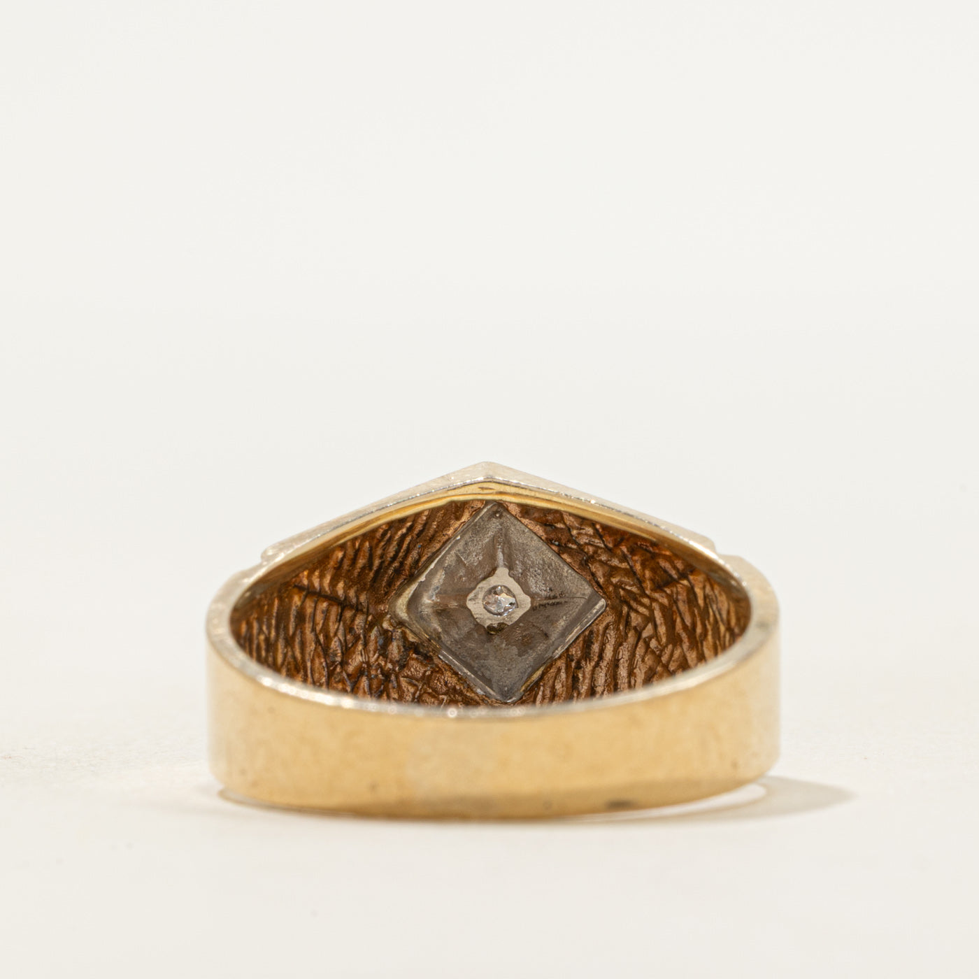 Two Tone Diamond Geometric Ring | SZ 8