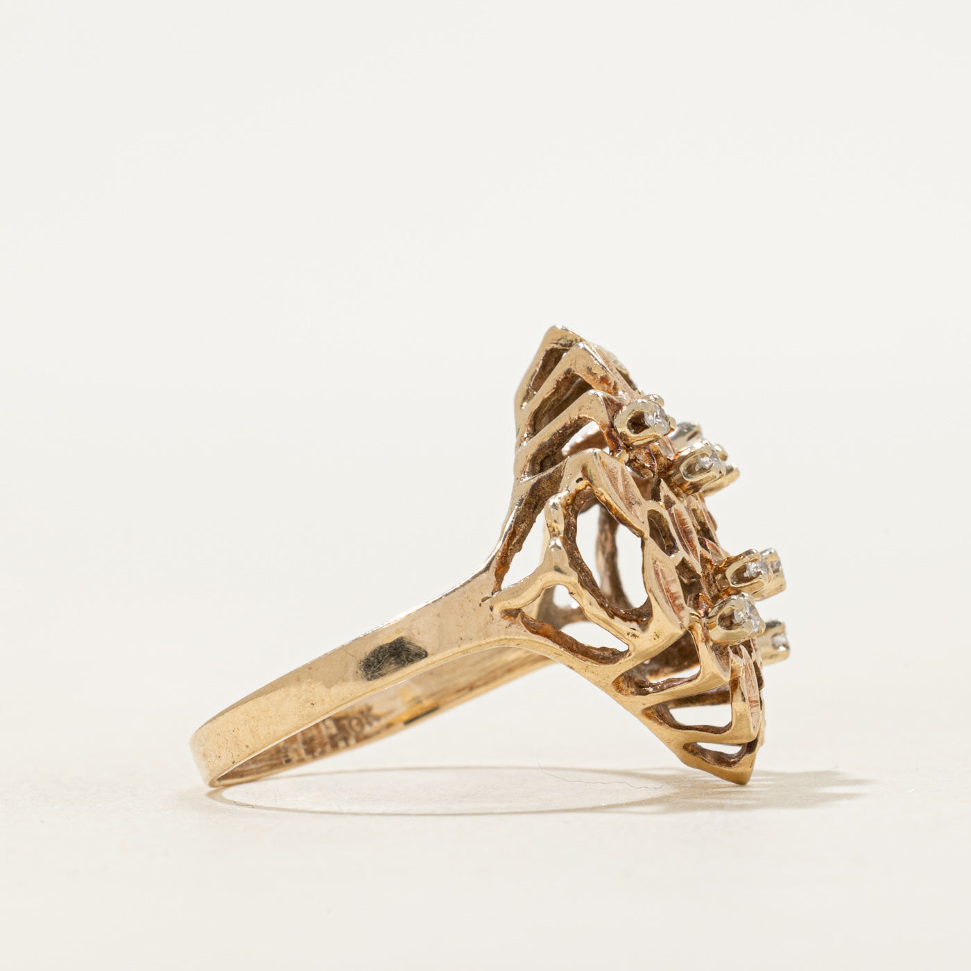 Diamond Honeycomb Openwork Ring | SZ 6.75