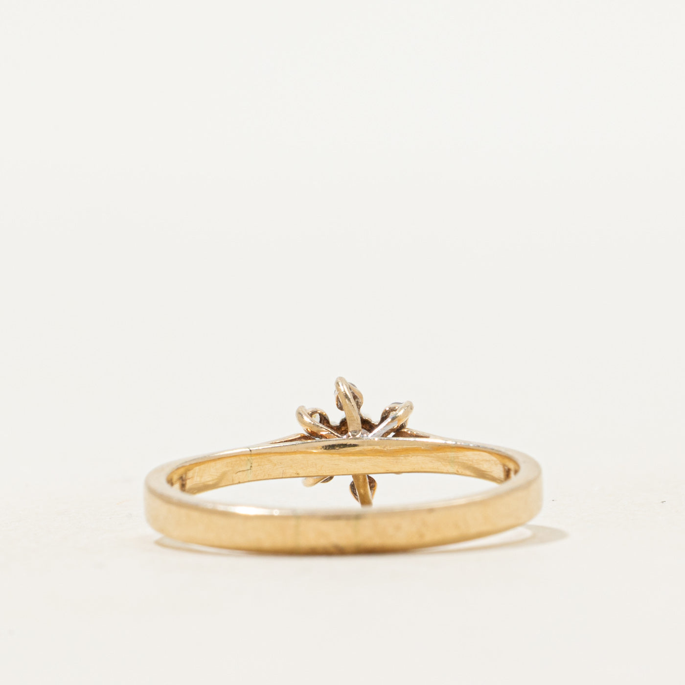 Yellow Gold Diamond Petal Ring | SZ 5