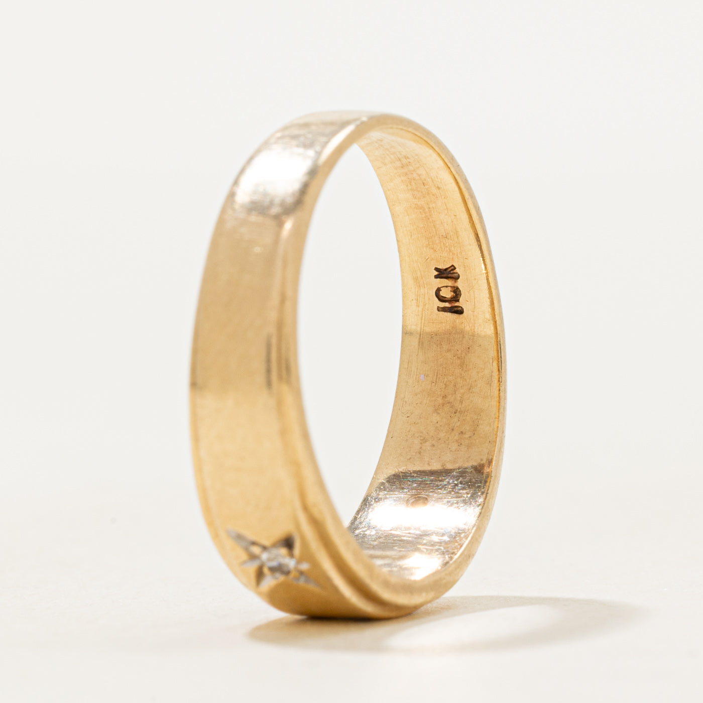 Star Set Three Stone Diamond Band | SZ 6.25