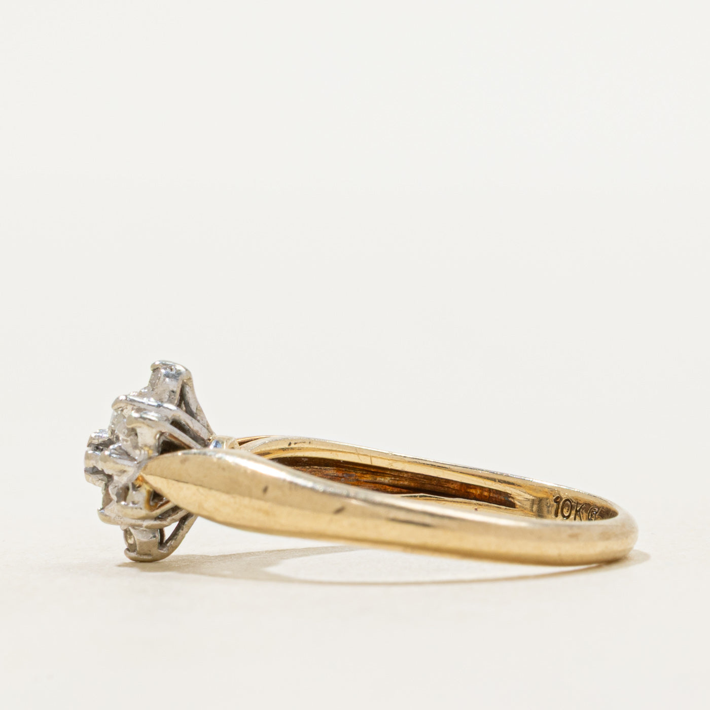 Diamond Snowflake Cluster Ring | SZ 6