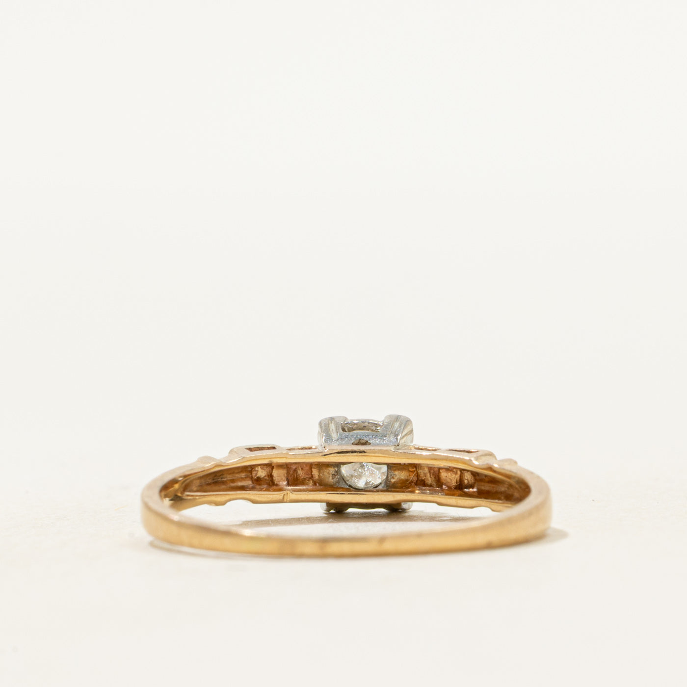 Two Tone Illusion Set Diamond Ring | SZ 7