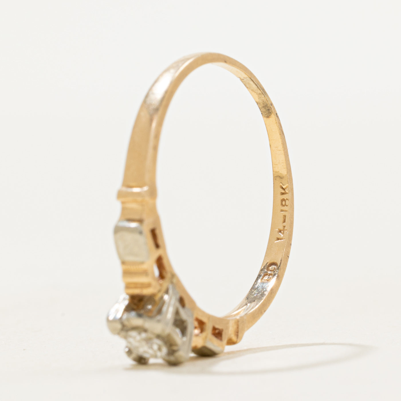 Two Tone Illusion Set Diamond Ring | SZ 7