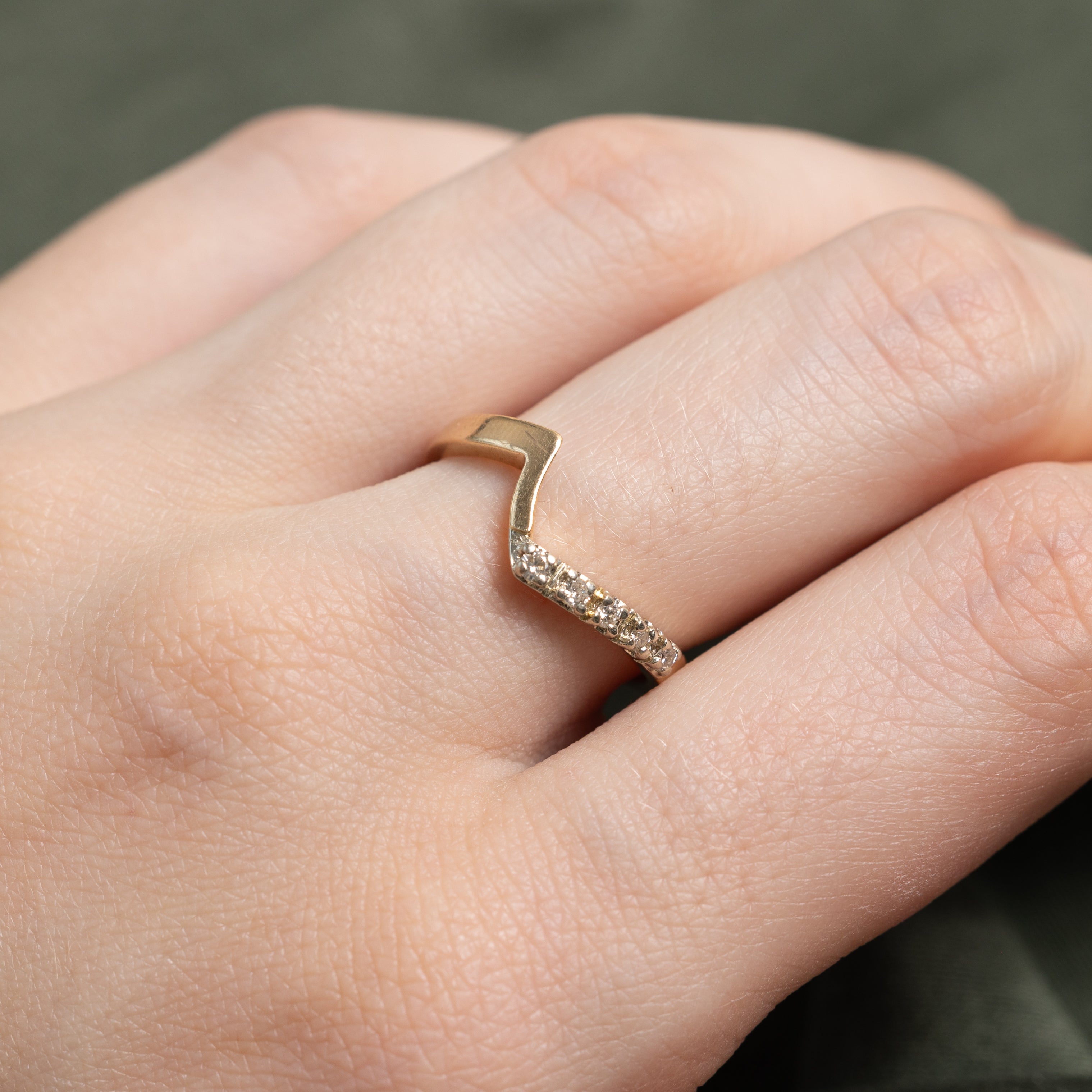 Bague contour à cinq diamants | Taille 7,25