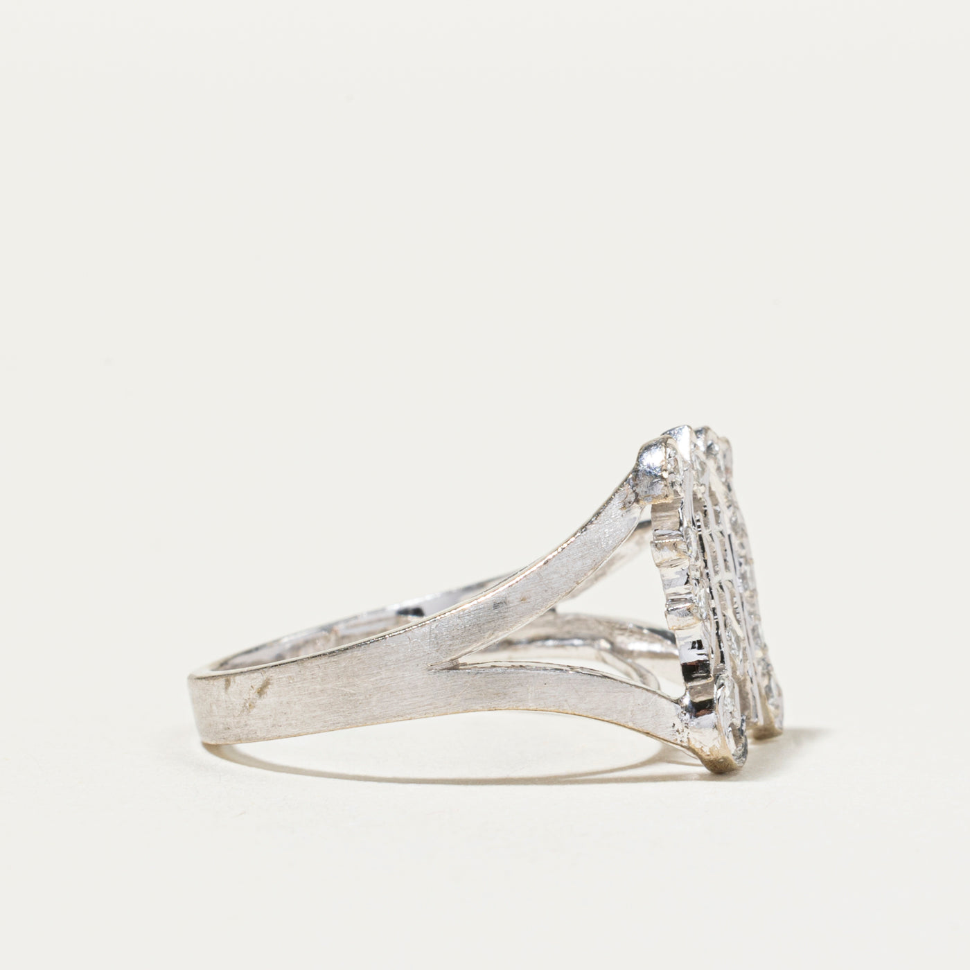 Diamond "M" Initial Ring | SZ 4.25