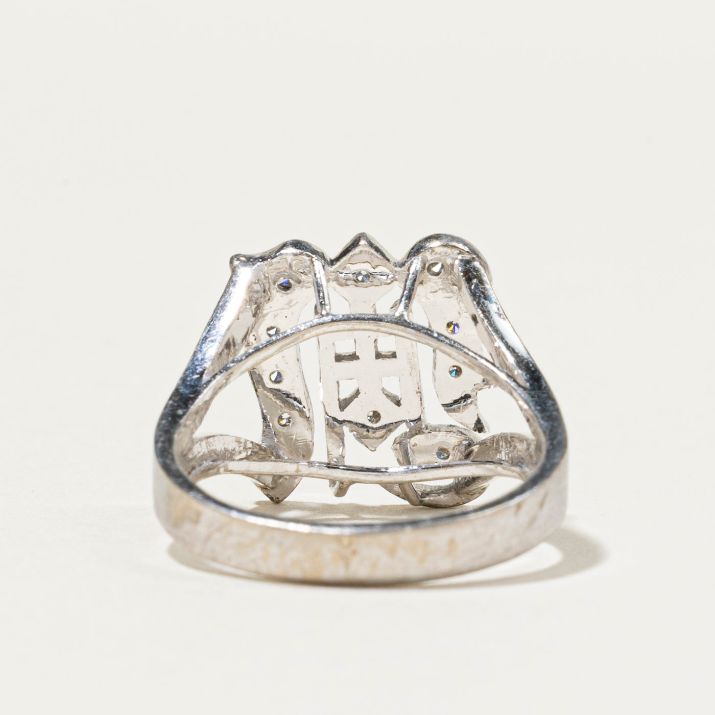 Diamond "M" Initial Ring | SZ 4.25