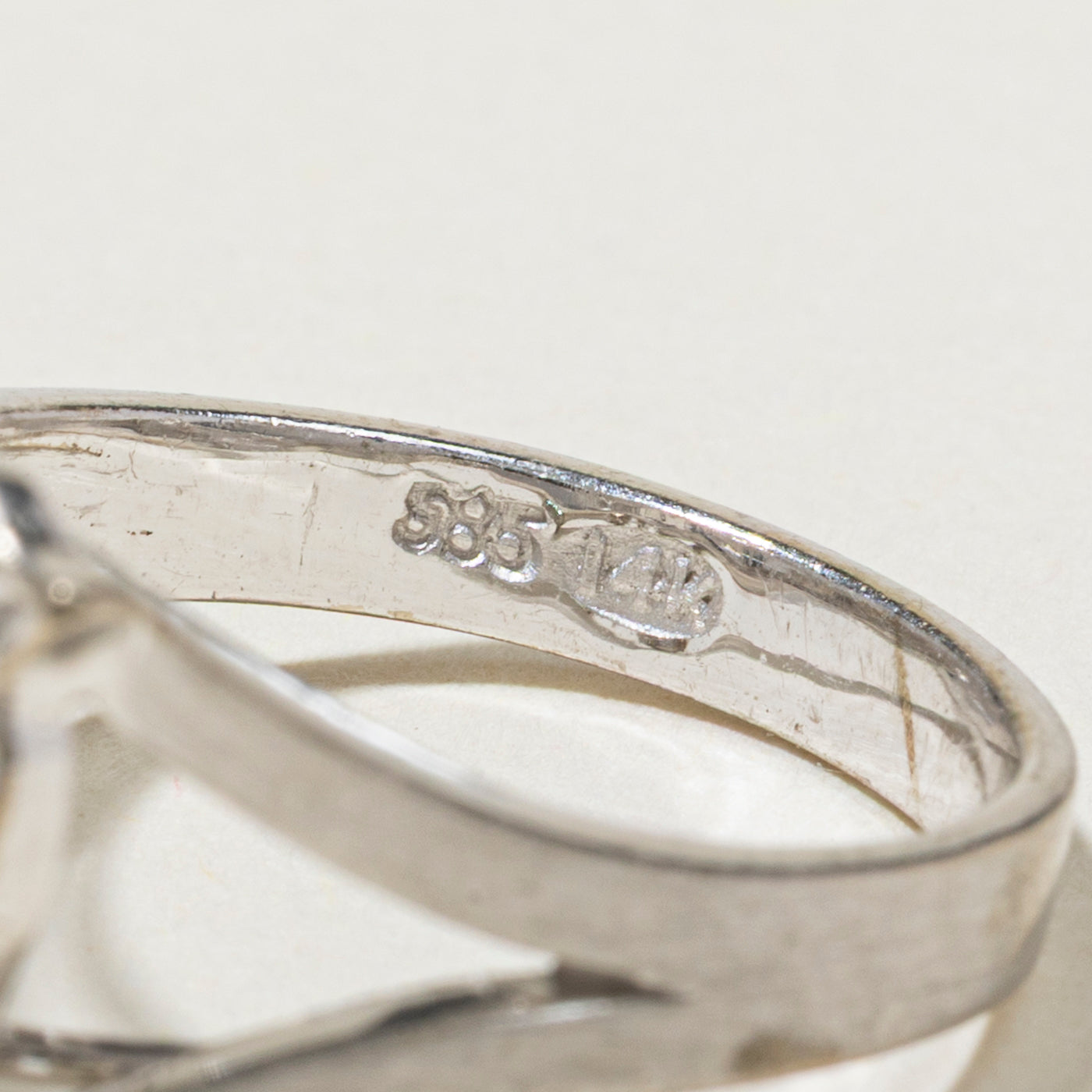 Diamond "M" Initial Ring | SZ 4.25