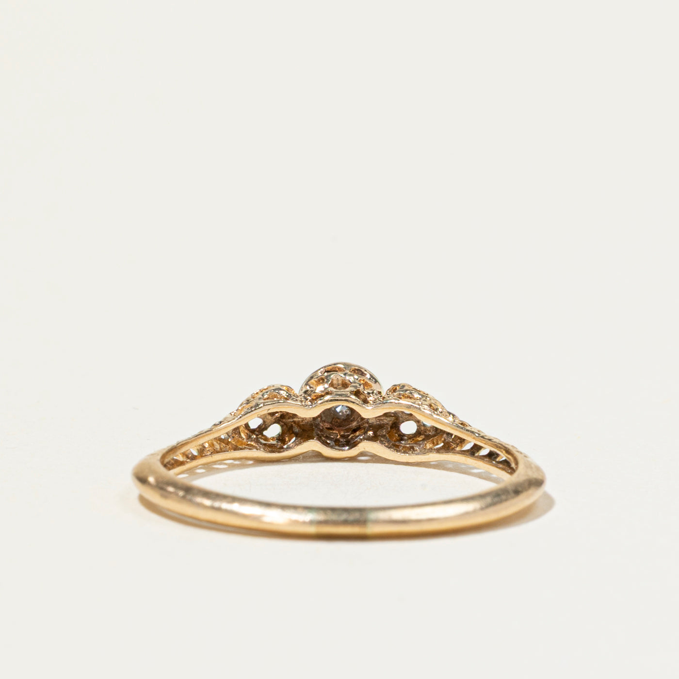 Illusion Set Diamond Heart Accented Ring | SZ 7