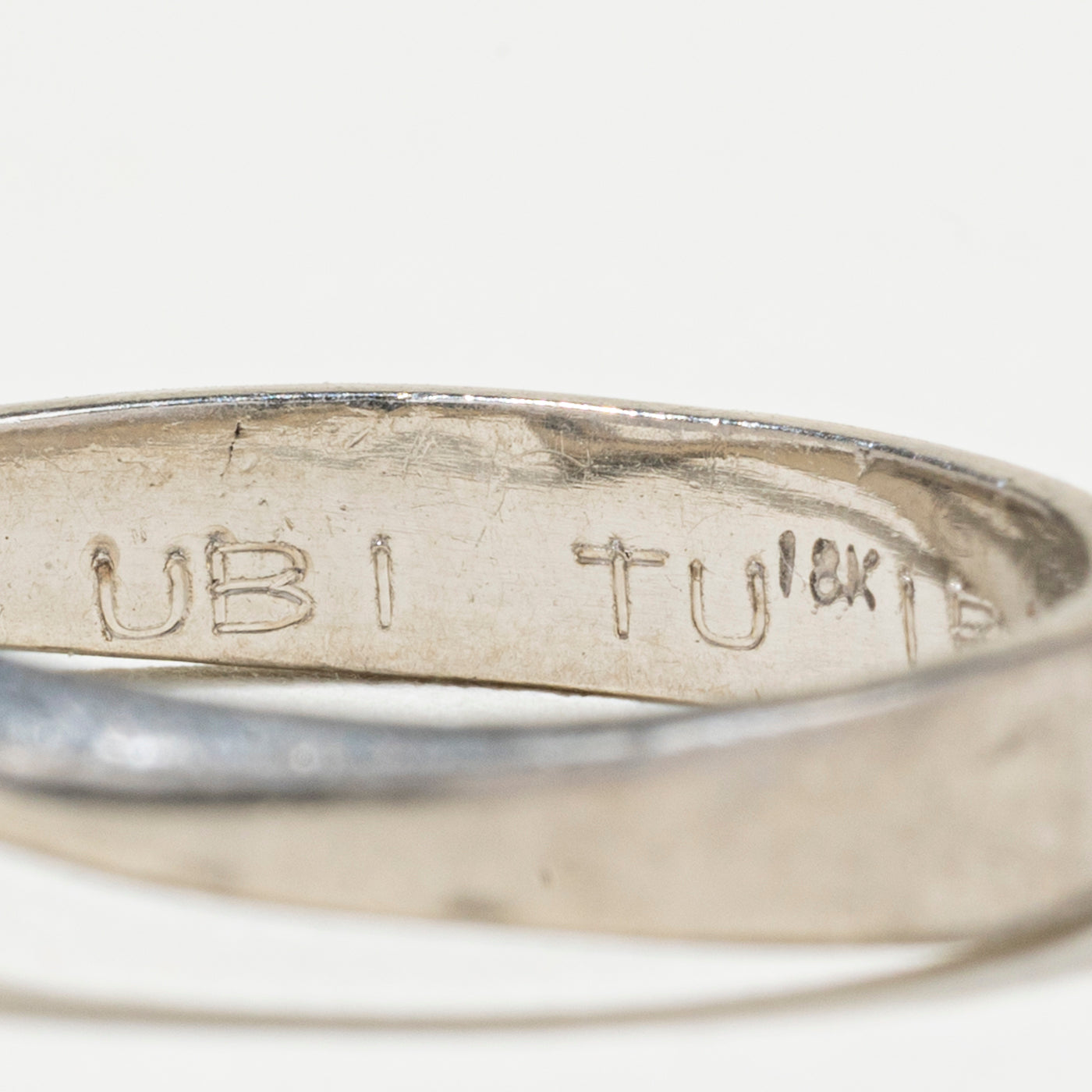 18k Solitaire Diamond Bypass Ring | SZ 6.5