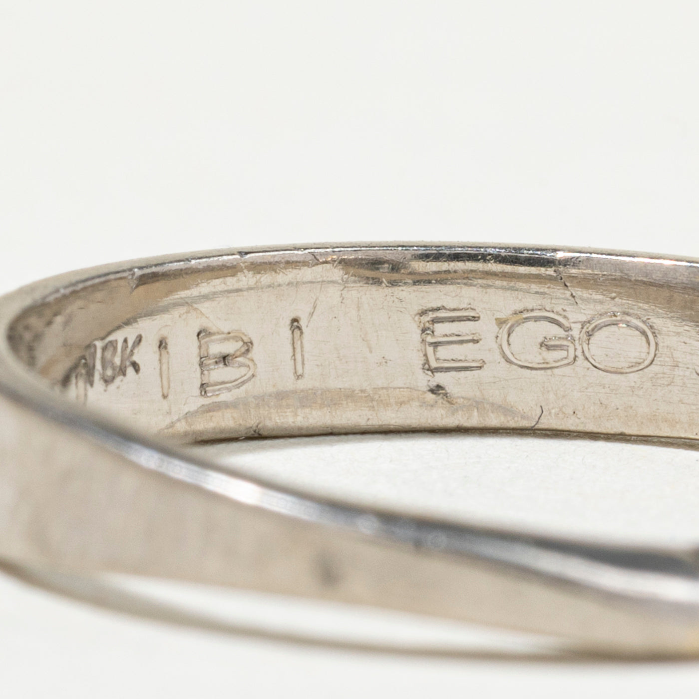 18k Solitaire Diamond Bypass Ring | SZ 6.5