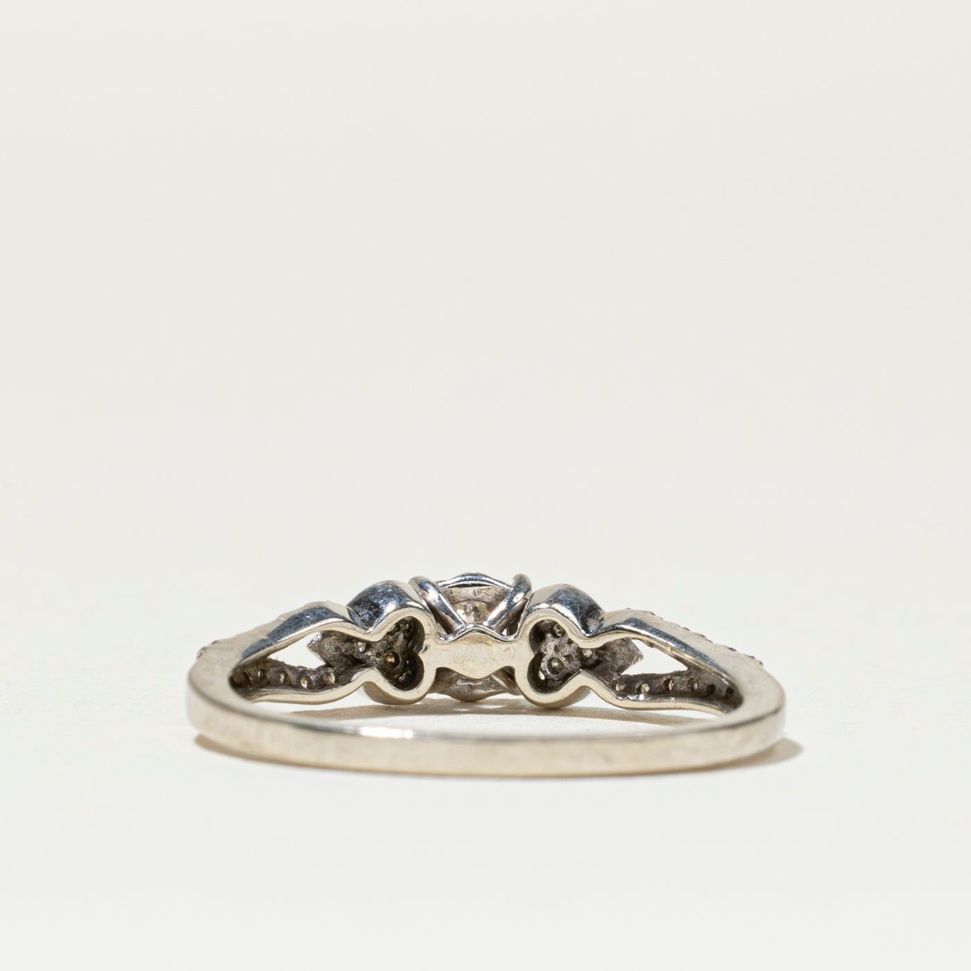 Illusion Set Diamond Heart Accented Ring | SZ 6.25