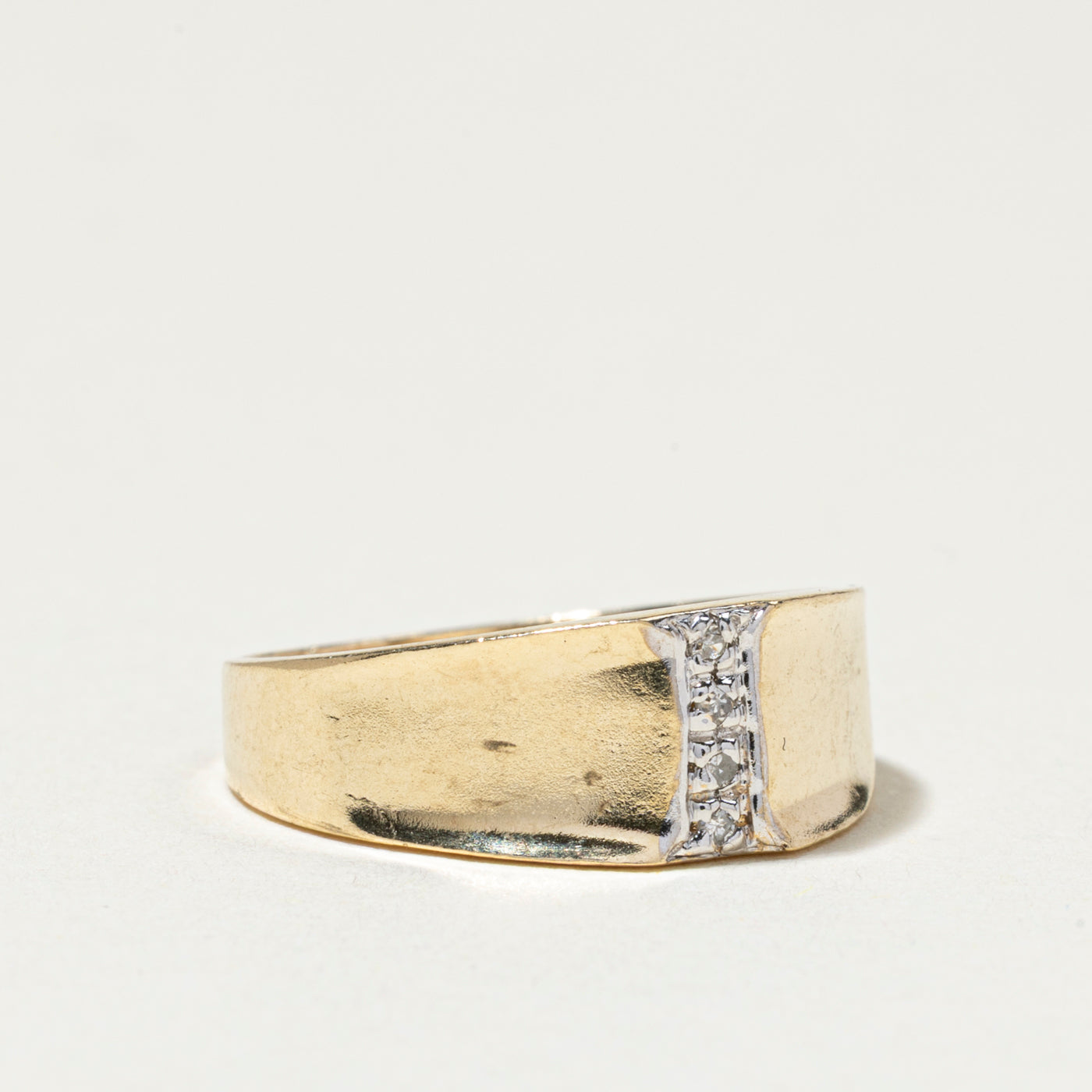 Bague colonne à trois diamants | Taille 5