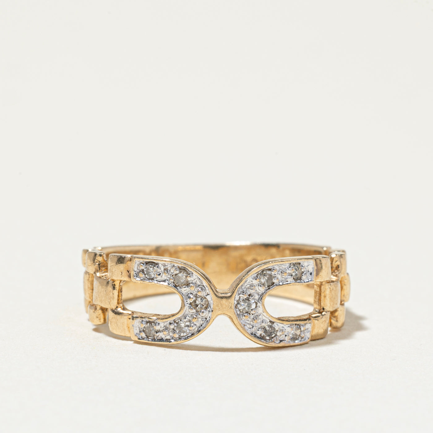 Diamond Double Buckle Ring | SZ 7.5