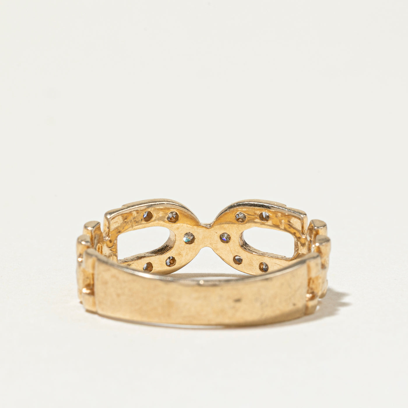 Diamond Double Buckle Ring | SZ 7.5