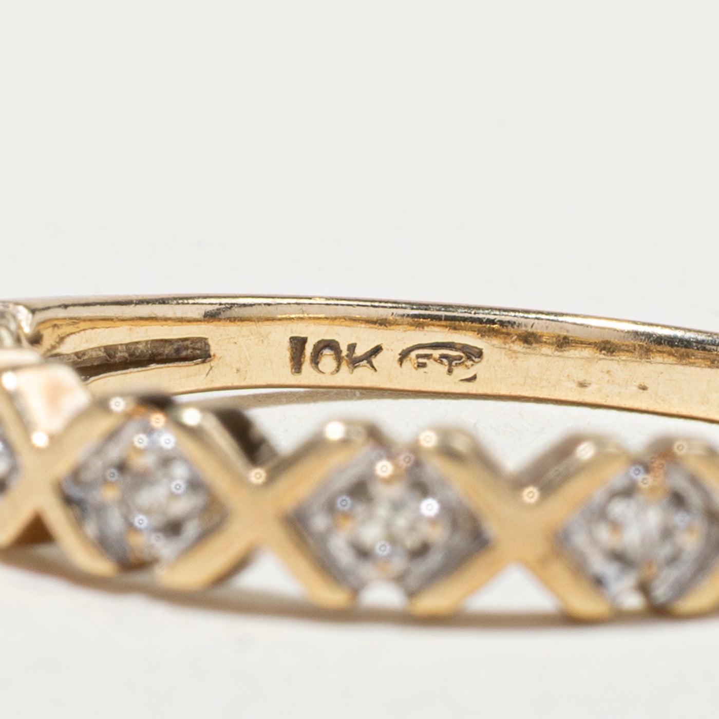 Diamond X Pattern Band | 3mm | SZ 6