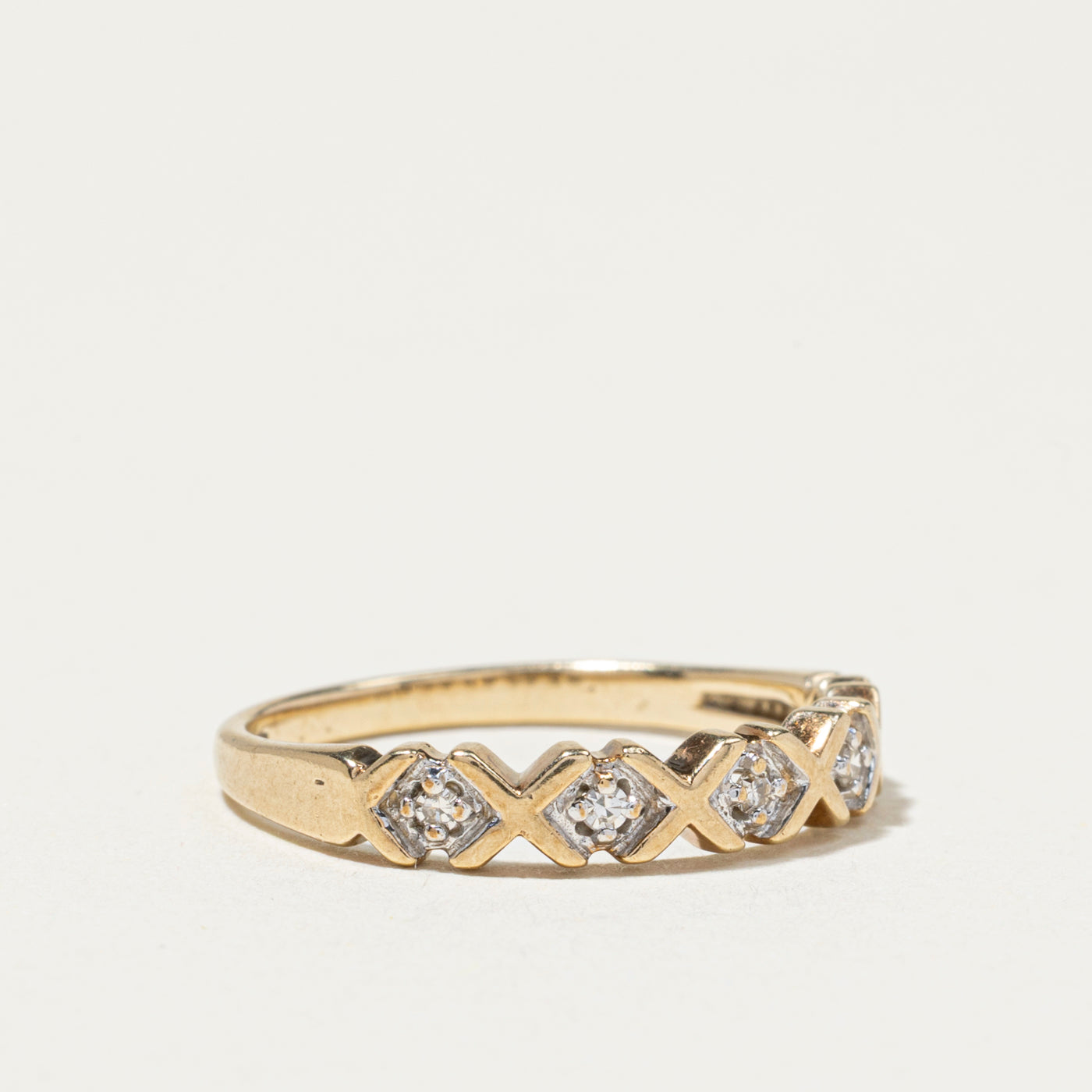 Diamond X Pattern Band | 3mm | SZ 6