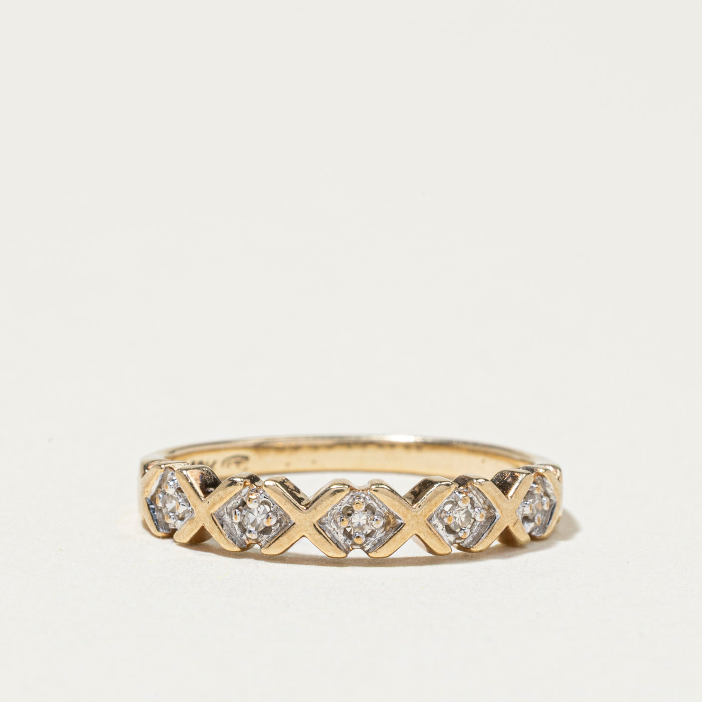 Diamond X Pattern Band | 3mm | SZ 6