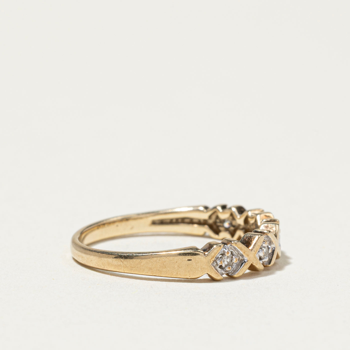 Diamond X Pattern Band | 3mm | SZ 6