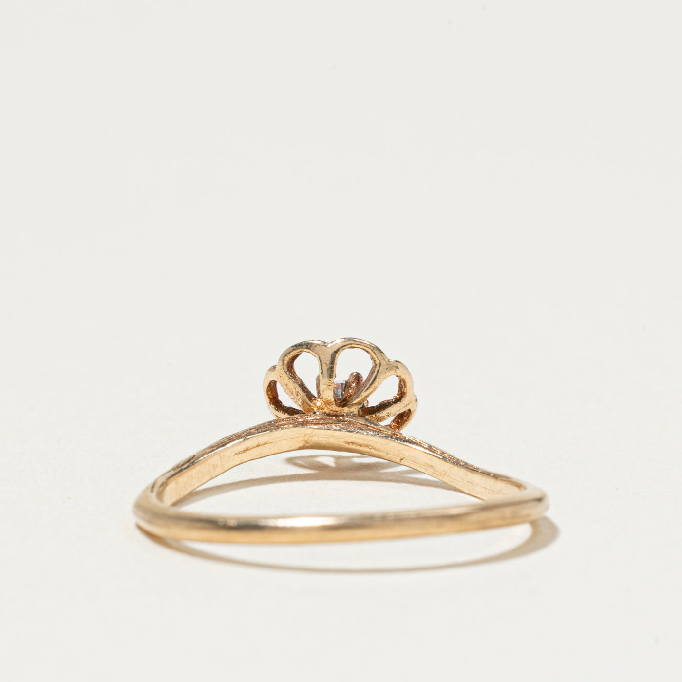Bague florale ajourée en diamants | Taille 3,5