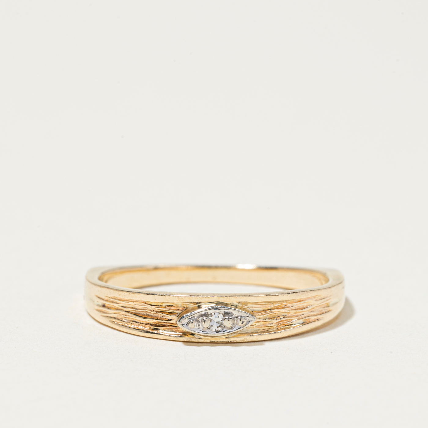 Diamond Marquise Cluster Textured Ring | SZ 8.5