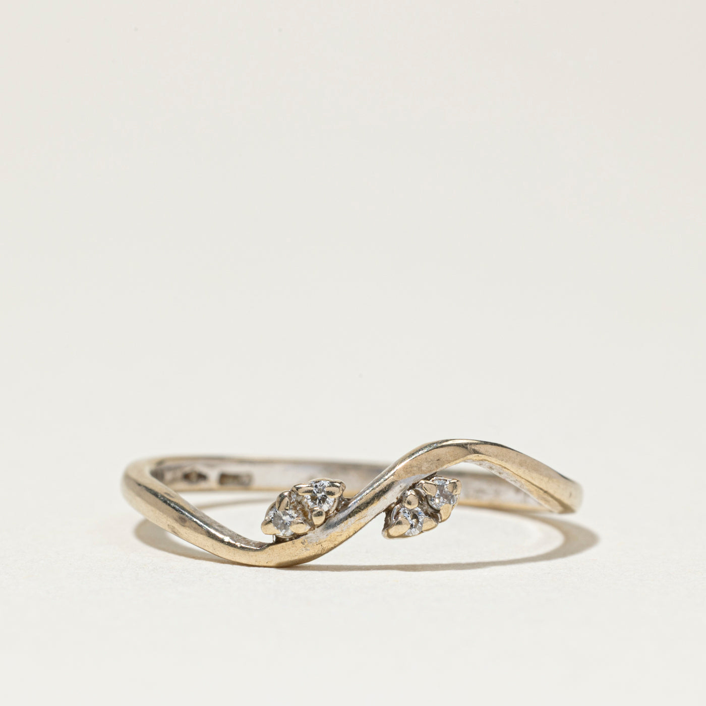 Four Stone Diamond Wave Ring | SZ 7
