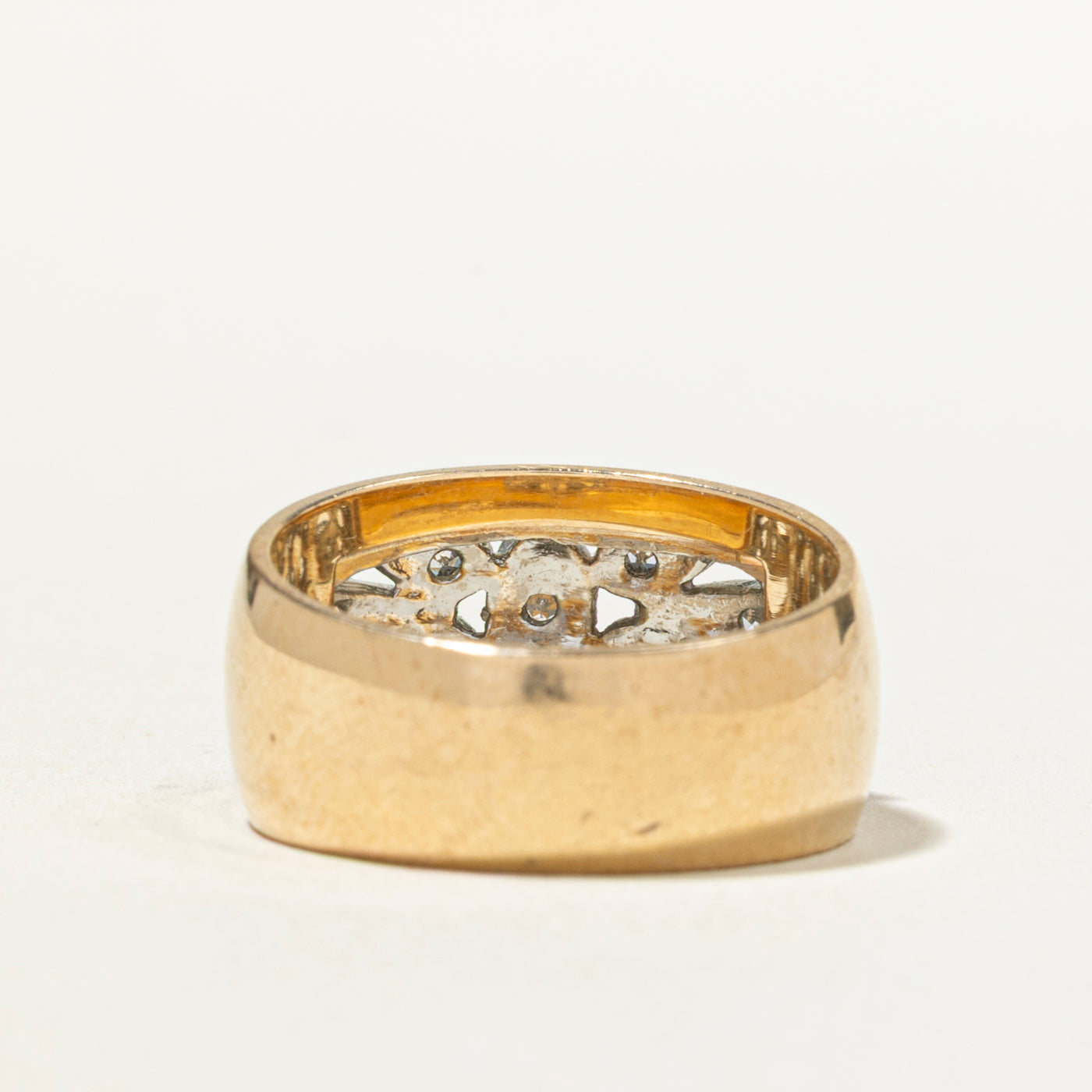 Diamond Ornate Openwork Cocktail Ring | SZ 6.5