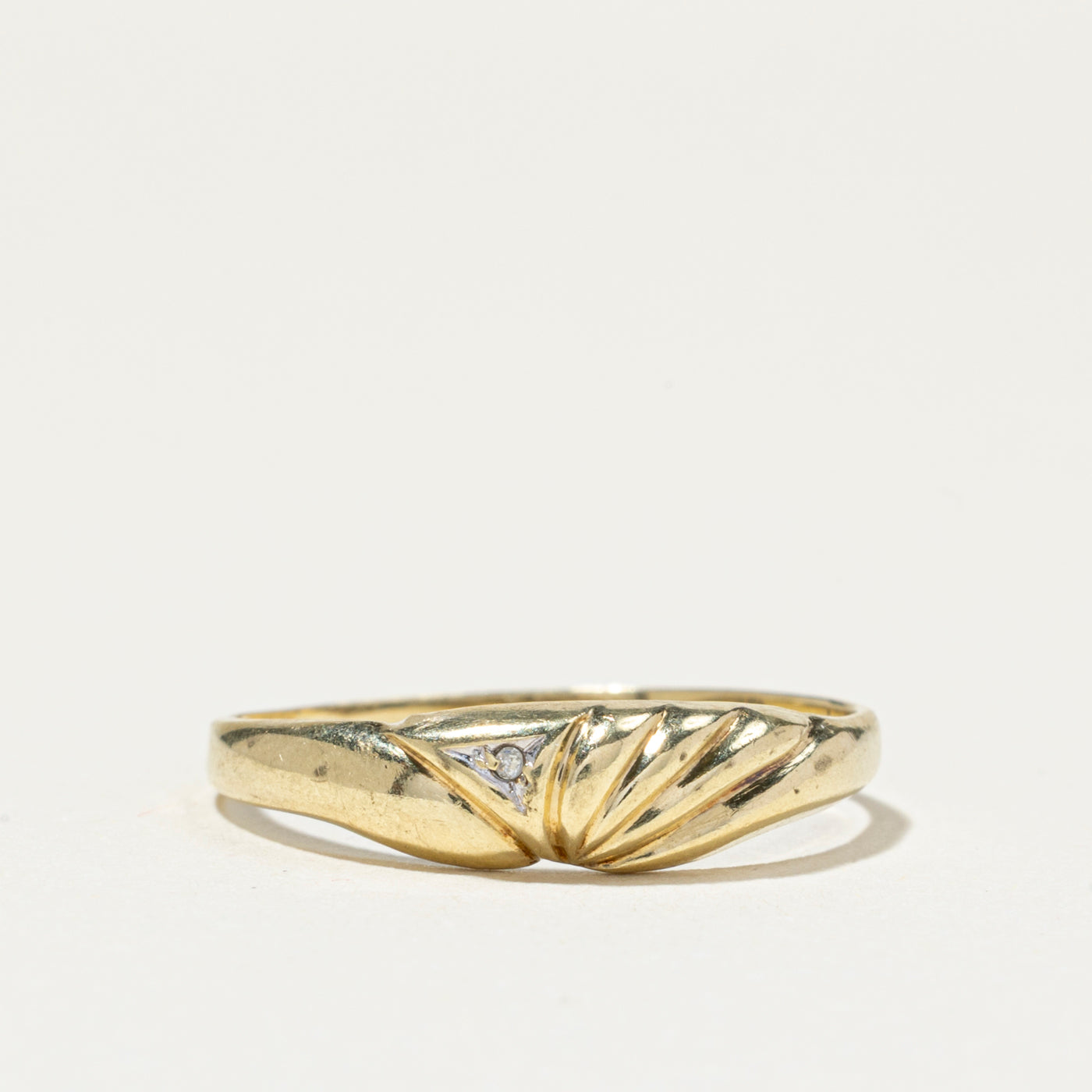 Bague rainurée en diamant | Taille 8