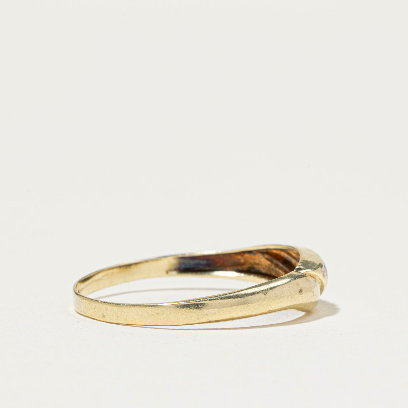 Bague rainurée en diamant | Taille 8