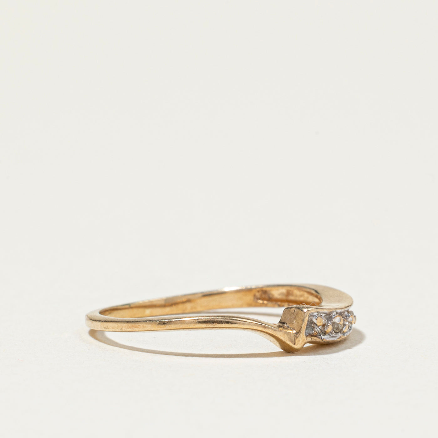 Three Stone Diamond Bypass Ring | SZ 4.25