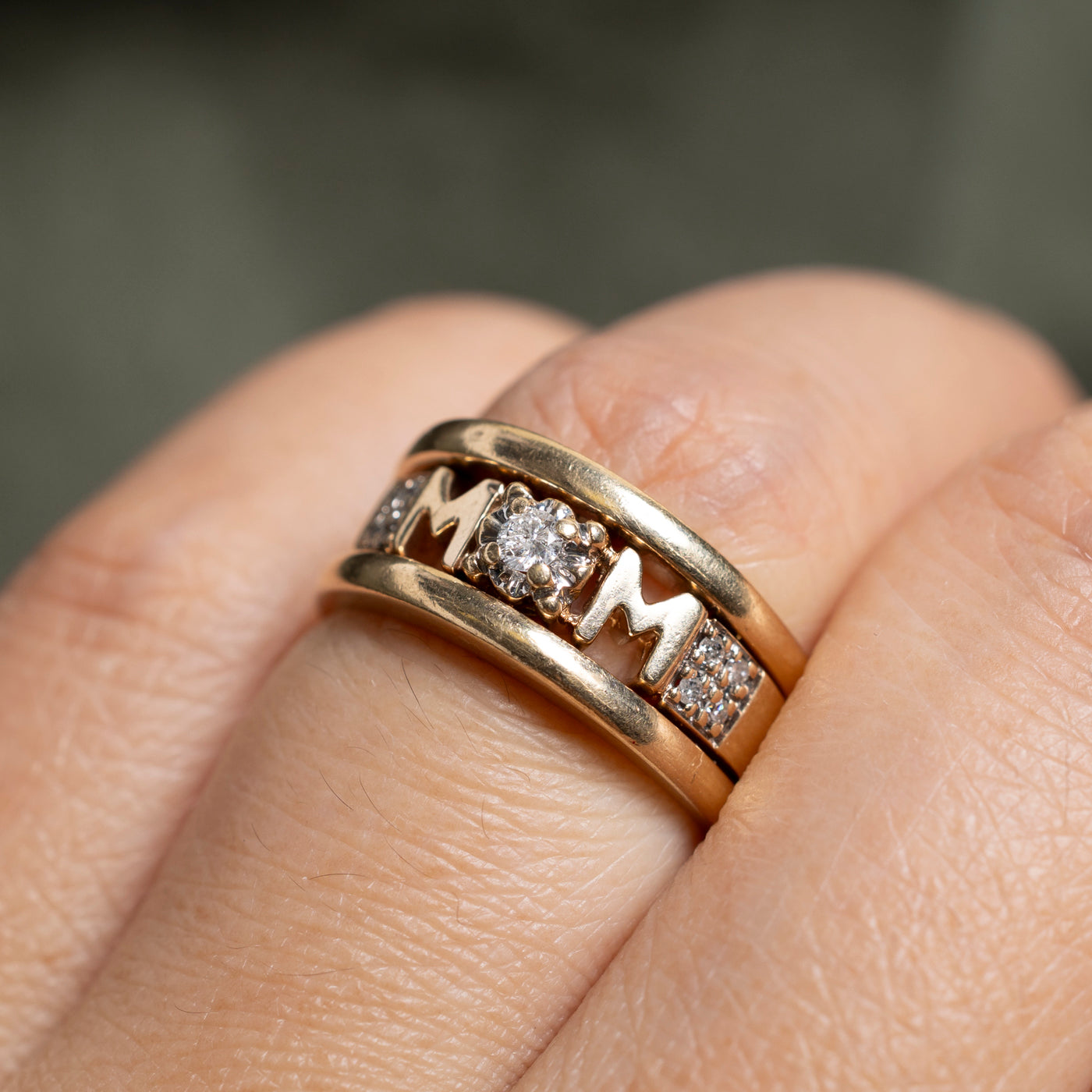 Diamond "MOM" Band | SZ 6.25