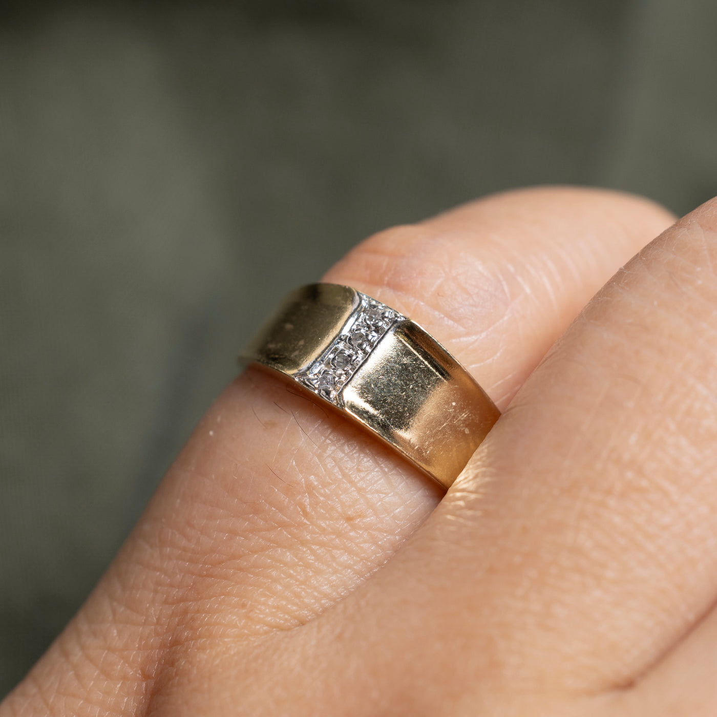 Bague colonne à trois diamants | Taille 5
