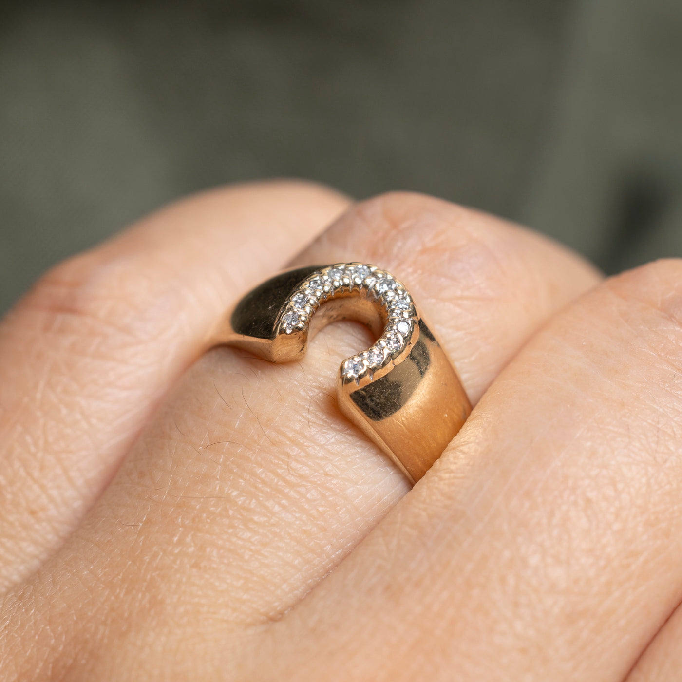 Bague fer à cheval en diamant | Taille 7