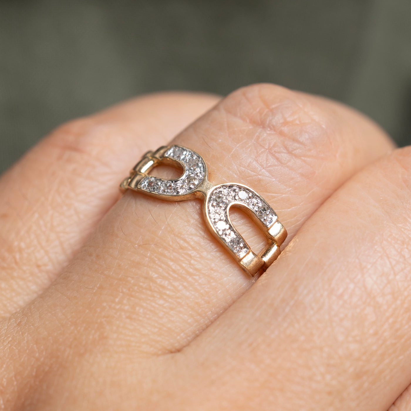 Diamond Double Buckle Ring | SZ 7.5