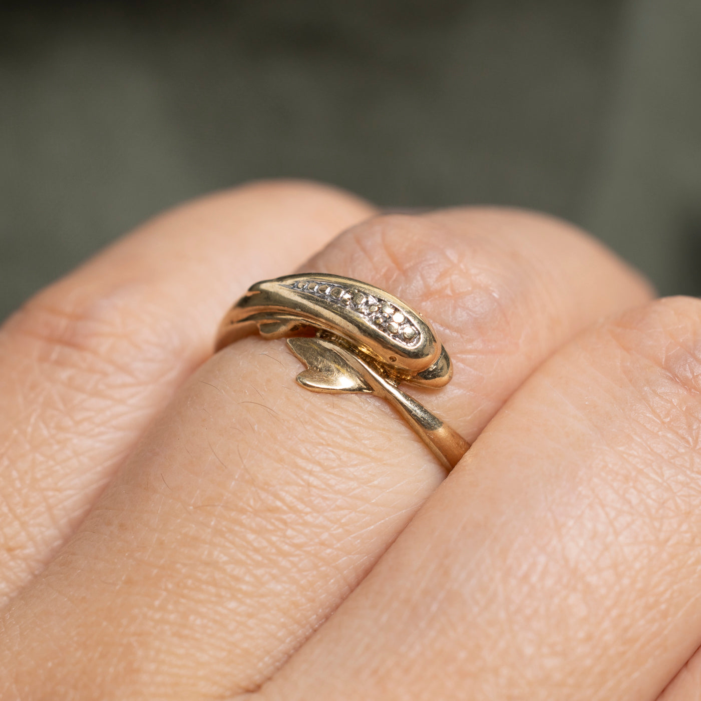 Diamond Dolphin Bypass Ring | SZ 6