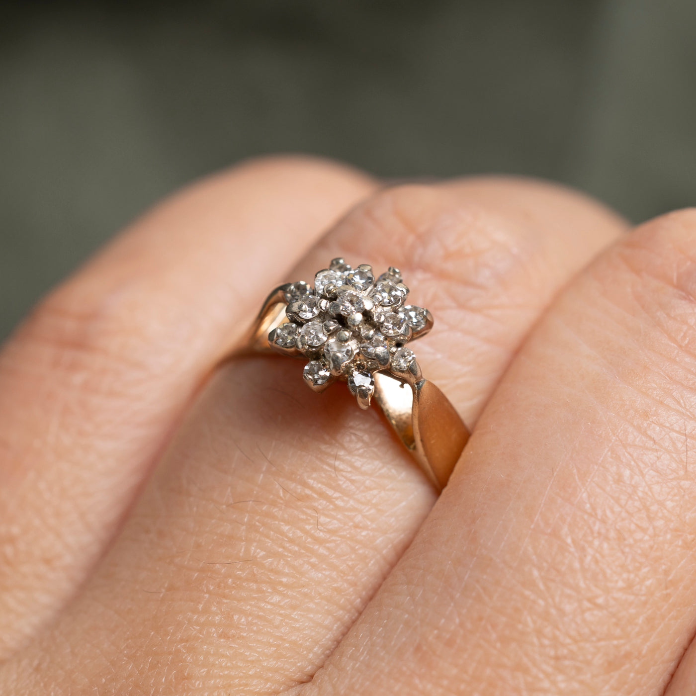 Diamond Petal Cluster Ring | SZ 7