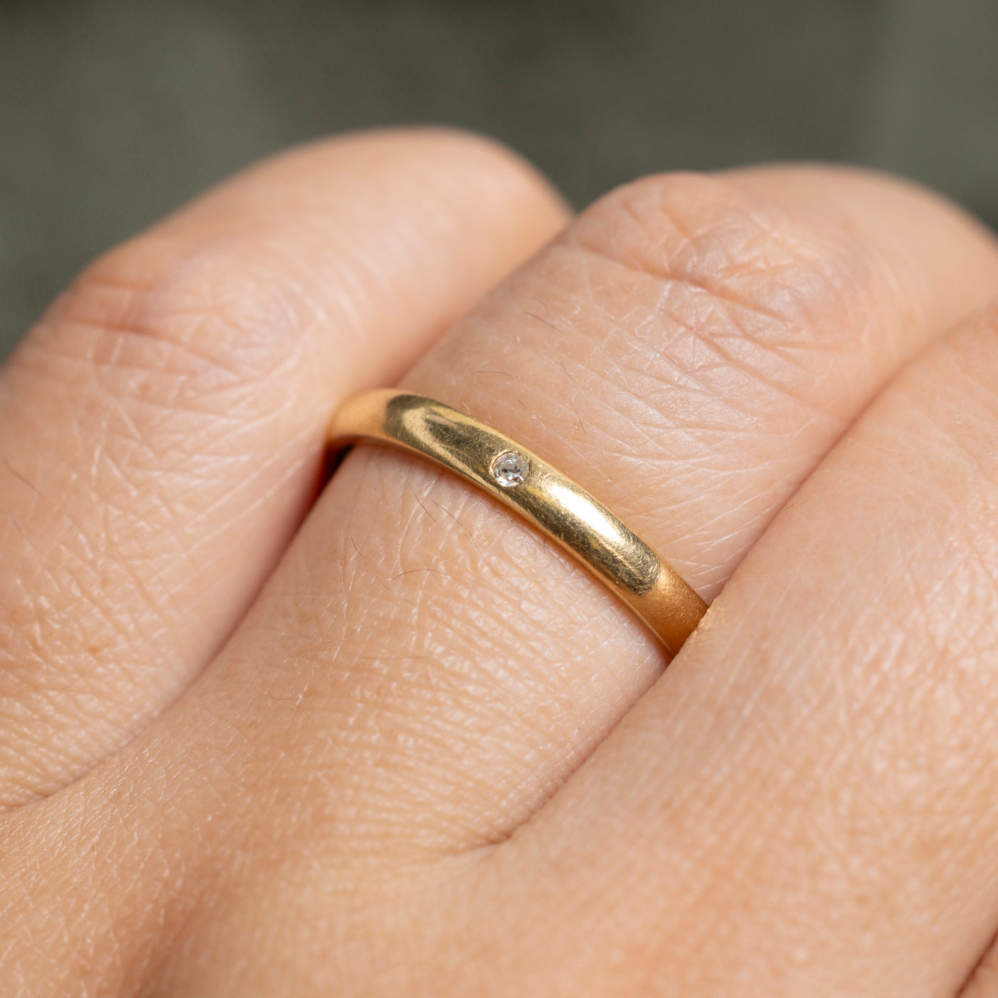 Flush Set Diamond Band | SZ 9.75