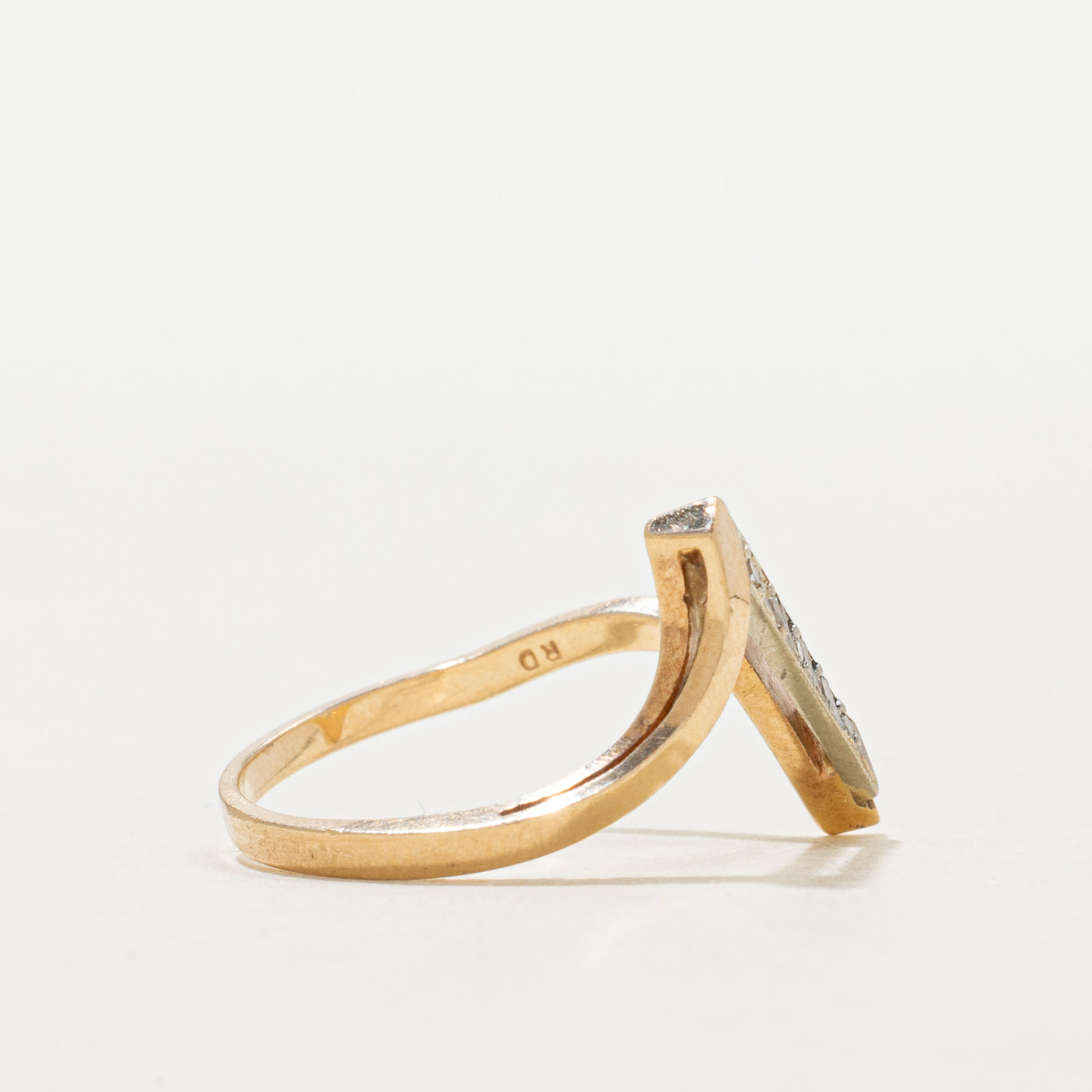 Diagonal Diamond Row Bypass Ring | SZ 5.5